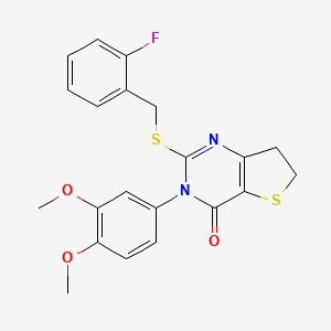 3-(3,4-dimethoxyphenyl)-2-((2-fluorobenzyl)thio)-6,7-dihydrothieno[3,2-d]pyrimidin-4(3H)-one