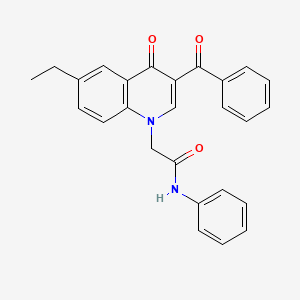 molecular formula C26H22N2O3 B2404248 2-(3-benzoyl-6-ethyl-4-oxo-1,4-dihydroquinolin-1-yl)-N-phenylacetamide CAS No. 2097883-15-1