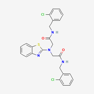 2-[1,3-benzothiazol-2-yl-[2-[(2-chlorophenyl)methylamino]-2-oxoethyl]amino]-N-[(2-chlorophenyl)methyl]acetamide