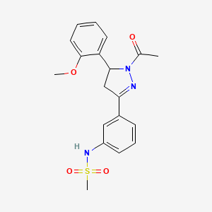 N-[3-[2-acetyl-3-(2-methoxyphenyl)-3,4-dihydropyrazol-5-yl]phenyl]methanesulfonamide