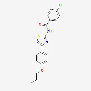 4-chloro-N-[4-(4-propoxyphenyl)-1,3-thiazol-2-yl]benzamide