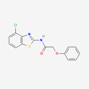 molecular formula C15H11ClN2O2S B2404267 N-(4-chloro-1,3-benzothiazol-2-yl)-2-phenoxyacetamide CAS No. 112446-78-3