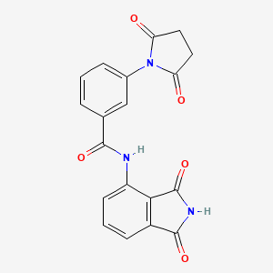 molecular formula C19H13N3O5 B2404268 N-(1,3-dioxoisoindolin-4-yl)-3-(2,5-dioxopyrrolidin-1-yl)benzamide CAS No. 391867-77-9