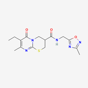 7-ethyl-8-methyl-N-((3-methyl-1,2,4-oxadiazol-5-yl)methyl)-6-oxo-2,3,4,6-tetrahydropyrimido[2,1-b][1,3]thiazine-3-carboxamide