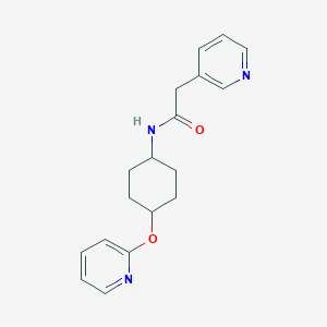 molecular formula C18H21N3O2 B2404291 N-((1r,4r)-4-(吡啶-2-yloxy)环己基)-2-(吡啶-3-基)乙酰胺 CAS No. 2034436-96-7