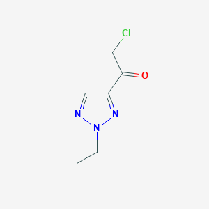 molecular formula C6H8ClN3O B2404293 2-Chloro-1-(2-ethyl-2H-1,2,3-triazol-4-yl)ethan-1-one CAS No. 1909348-07-7