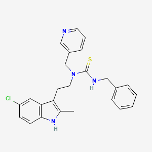 molecular formula C25H25ClN4S B2404371 3-benzyl-1-[2-(5-chloro-2-methyl-1H-indol-3-yl)ethyl]-1-(pyridin-3-ylmethyl)thiourea CAS No. 687579-39-1