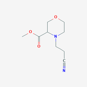 molecular formula C9H14N2O3 B2404401 4-(2-氰乙基)吗啉-3-羧酸甲酯 CAS No. 1564865-13-9