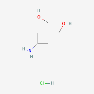 molecular formula C6H14ClNO2 B2404402 [3-氨基-1-(羟甲基)环丁基]甲醇盐酸盐 CAS No. 2137719-96-9