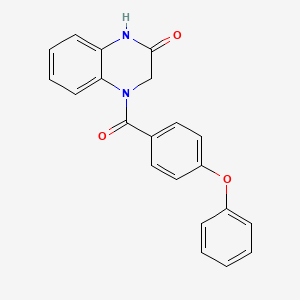 molecular formula C21H16N2O3 B2404411 4-(4-苯氧基苯甲酰基)-3,4-二氢喹喔啉-2(1H)-酮 CAS No. 952812-51-0