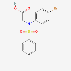 molecular formula C15H14BrNO4S B2404417 N-(4-bromophenyl)-N-[(4-methylphenyl)sulfonyl]glycine CAS No. 333453-95-5