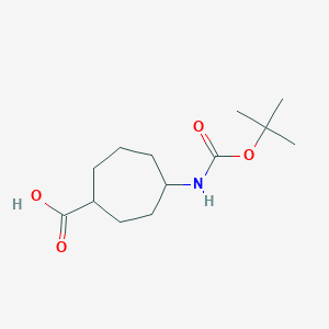 molecular formula C13H23NO4 B2404425 4-[(2-甲基丙烷-2-基)氧羰基氨基]环庚烷-1-羧酸 CAS No. 2243505-85-1