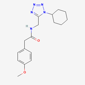 N-((1-cyclohexyl-1H-tetrazol-5-yl)methyl)-2-(4-methoxyphenyl)acetamide