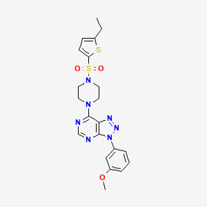 B2404459 7-(4-((5-ethylthiophen-2-yl)sulfonyl)piperazin-1-yl)-3-(3-methoxyphenyl)-3H-[1,2,3]triazolo[4,5-d]pyrimidine CAS No. 1005295-48-6