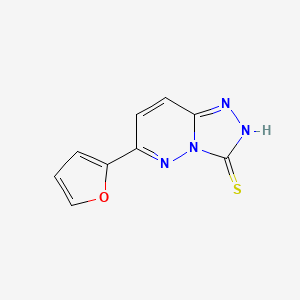 molecular formula C9H6N4OS B2404466 6-(呋喃-2-基)-[1,2,4]三唑并[4,3-b]哒嗪-3-硫醇 CAS No. 1286732-93-1