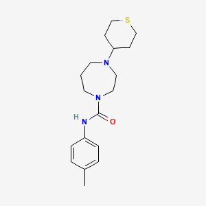 B2404468 4-(tetrahydro-2H-thiopyran-4-yl)-N-(p-tolyl)-1,4-diazepane-1-carboxamide CAS No. 2034209-50-0