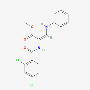 molecular formula C17H14Cl2N2O3 B2404469 3-苯胺基-2-[(2,4-二氯苯甲酰)氨基]丙烯酸甲酯 CAS No. 1164508-13-7