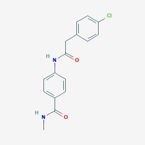 molecular formula C16H15ClN2O2 B240447 4-{[(4-chlorophenyl)acetyl]amino}-N-methylbenzamide 