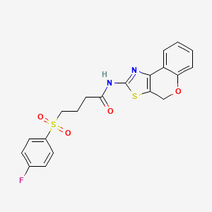 molecular formula C20H17FN2O4S2 B2404483 N-(4H-色烯并[4,3-d]噻唑-2-基)-4-((4-氟苯基)磺酰基)丁酰胺 CAS No. 923093-86-1