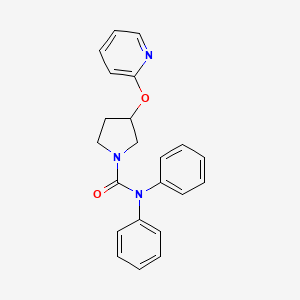 B2404486 N,N-diphenyl-3-(pyridin-2-yloxy)pyrrolidine-1-carboxamide CAS No. 1904236-62-9