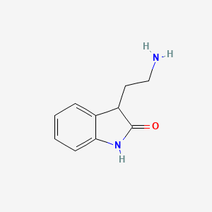 molecular formula C10H12N2O B2404487 3-(2-氨基乙基)-1,3-二氢-2H-吲哚-2-酮 CAS No. 60716-71-4