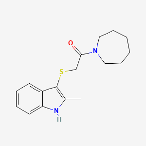 B2404490 1-(azepan-1-yl)-2-((2-methyl-1H-indol-3-yl)thio)ethanone CAS No. 536701-69-6