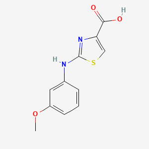 molecular formula C11H10N2O3S B2404491 2-((3-甲氧基苯基)氨基)噻唑-4-羧酸 CAS No. 728864-98-0