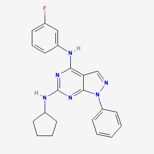 B2404494 N6-cyclopentyl-N4-(3-fluorophenyl)-1-phenyl-1H-pyrazolo[3,4-d]pyrimidine-4,6-diamine CAS No. 955337-16-3