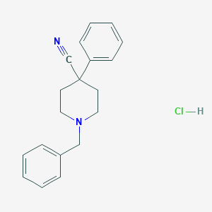 molecular formula C19H21ClN2 B024045 1-苄基-4-氰基-4-苯基哌啶盐酸盐 CAS No. 71258-18-9