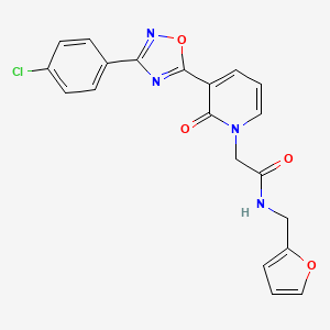 2-(3-(3-(4-chlorophenyl)-1,2,4-oxadiazol-5-yl)-2-oxopyridin-1(2H)-yl)-N-(furan-2-ylmethyl)acetamide
