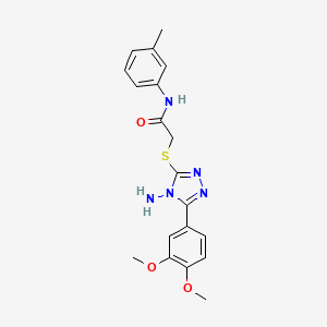 2-{[4-amino-5-(3,4-dimethoxyphenyl)-4H-1,2,4-triazol-3-yl]sulfanyl}-N-(3-methylphenyl)acetamide
