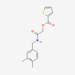 molecular formula C16H17NO3S B2404515 2-((3,4-二甲基苯基)氨基)-2-氧代乙基噻吩-2-羧酸酯 CAS No. 1241988-03-3