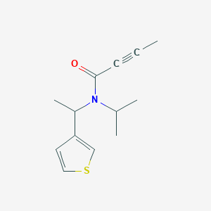 molecular formula C13H17NOS B2404523 N-Propan-2-yl-N-(1-thiophen-3-ylethyl)but-2-ynamide CAS No. 2411289-10-4