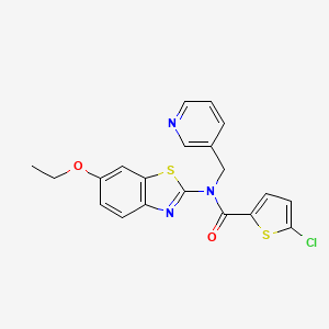 molecular formula C20H16ClN3O2S2 B2404524 5-氯-N-(6-乙氧基苯并[d]噻唑-2-基)-N-(吡啶-3-基甲基)噻吩-2-甲酰胺 CAS No. 895015-23-3