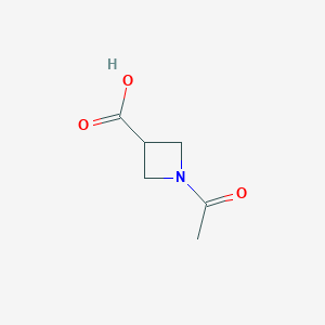 molecular formula C6H9NO3 B2404528 1-Acetyl-3-azetidinecarboxylic Acid CAS No. 1176405-02-9; 1186663-19-3; 97628-91-6