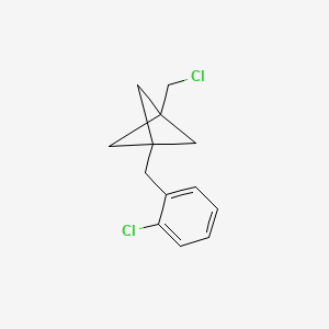B2404538 1-(Chloromethyl)-3-[(2-chlorophenyl)methyl]bicyclo[1.1.1]pentane CAS No. 2287309-80-0