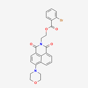 2-(6-morpholino-1,3-dioxo-1H-benzo[de]isoquinolin-2(3H)-yl)ethyl 2-bromobenzoate