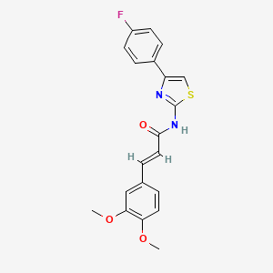 (E)-3-(3,4-dimethoxyphenyl)-N-(4-(4-fluorophenyl)thiazol-2-yl)acrylamide