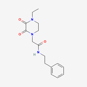 molecular formula C16H21N3O3 B2404574 2-(4-ethyl-2,3-dioxopiperazin-1-yl)-N-phenethylacetamide CAS No. 868965-11-1