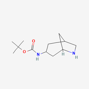 molecular formula C12H22N2O2 B2404582 tert-Butyl (6-azabicyclo[3.2.1]octan-3-yl)carbamate CAS No. 2138167-45-8