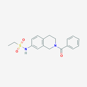 N-(2-benzoyl-1,2,3,4-tetrahydroisoquinolin-7-yl)ethanesulfonamide