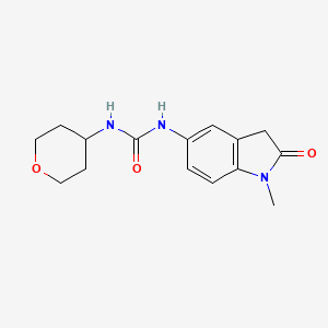 molecular formula C15H19N3O3 B2404595 1-(1-methyl-2-oxoindolin-5-yl)-3-(tetrahydro-2H-pyran-4-yl)urea CAS No. 2034620-99-8