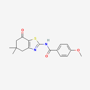 N-(5,5-dimethyl-7-oxo-4,5,6,7-tetrahydro-1,3-benzothiazol-2-yl)-4-methoxybenzenecarboxamide