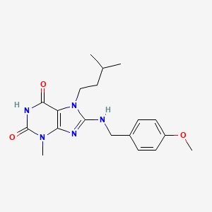 8-[(4-Methoxyphenyl)methylamino]-3-methyl-7-(3-methylbutyl)purine-2,6-dione