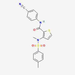 2-(2-chlorophenyl)-N-(1-ethyl-6-oxo-5-piperidin-1-yl-1,6-dihydropyridazin-4-yl)acetamide