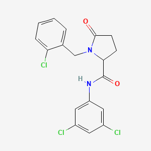 1-[(2-chlorophenyl)methyl]-N-(3,5-dichlorophenyl)-5-oxopyrrolidine-2-carboxamide