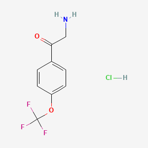 molecular formula C9H9ClF3NO2 B2404613 2-Amino-1-(4-(Trifluormethoxy)phenyl)ethanonhydrochlorid CAS No. 1092390-14-1