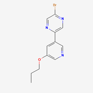 molecular formula C12H12BrN3O B2404617 2-Bromo-5-(5-propoxypyridin-3-yl)pyrazine CAS No. 2193226-63-8
