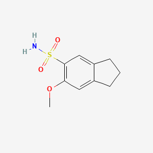 molecular formula C10H13NO3S B2404625 6-methoxy-2,3-dihydro-1H-indene-5-sulfonamide CAS No. 88085-84-1