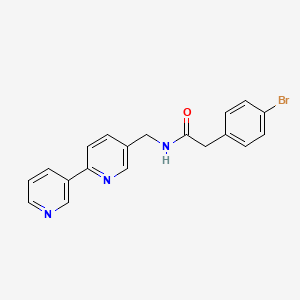 molecular formula C19H16BrN3O B2404630 N-([2,3'-bipyridin]-5-ylmethyl)-2-(4-bromophenyl)acetamide CAS No. 2034209-02-2